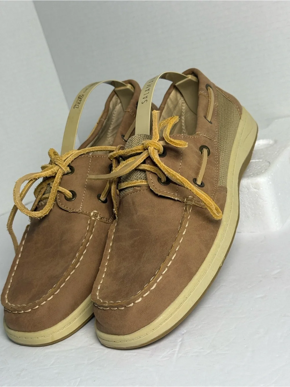 Brown Leather Casual Boat Shoes - Men's Sz 9.5